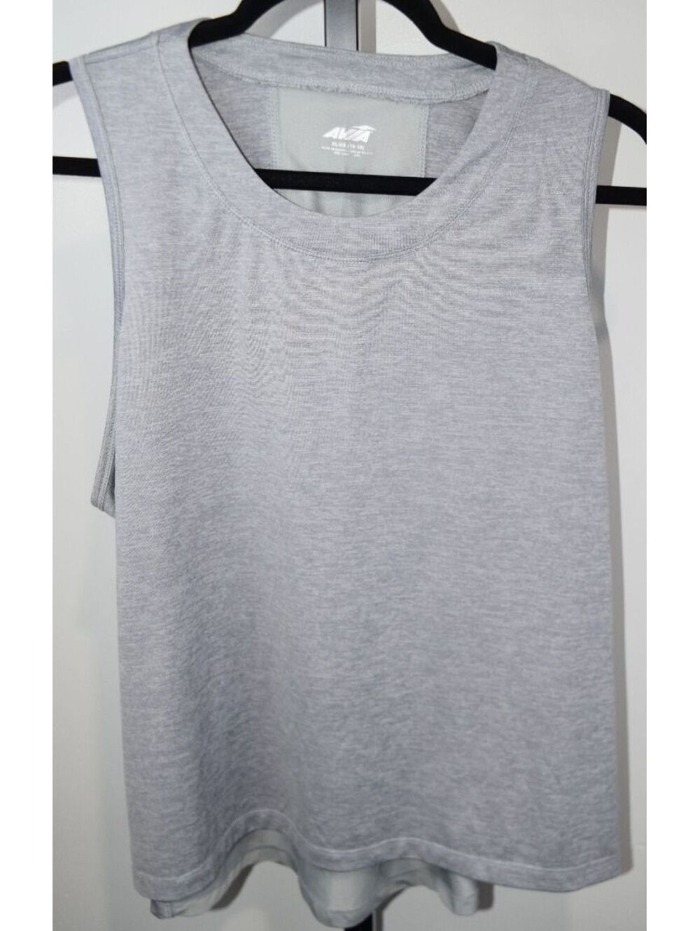 Avia Womens Racerback Tank Top Heather Gray Athletic Workout Size XL 16-18